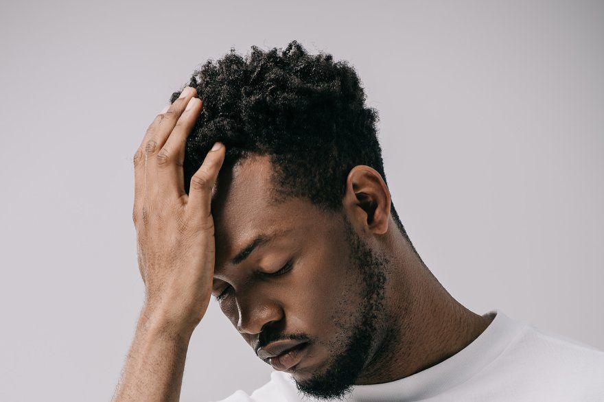 Depressed African Man